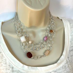 Bancroft - Silver-tone - Semi Precious Stones Necklace